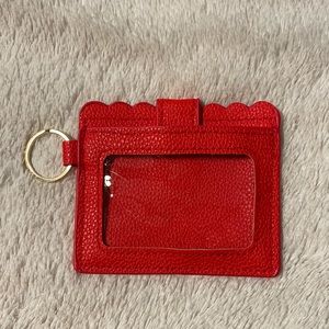Red keychain wallet
